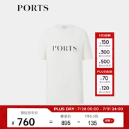 PORTS寶姿商場同款春季新品女裝經(jīng)典標識LOGO印花T恤LP8N025RCQ008 奶白色 XS