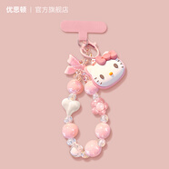 優(yōu)思頓手機掛繩女精致感超好看掛繩手機外殼奶油奶酪hellokitty手機鏈掛手腕掛墜女2025年新款手機掛鏈手 [Kitty貓蝴蝶結]手腕款結實不斷