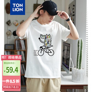 唐獅（TonLion）2025男圓領(lǐng)印花短袖T恤 本白/一批 S