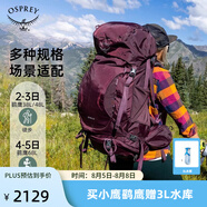 OSPREY 登山包 小鷹/鷂鷹38/48/58/68L 戶(hù)外徒步登山包戶(hù)外旅行雙肩背包 紫紅色38L/鷂鷹WM/L