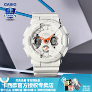 卡西歐（CASIO） 女手表GSHOCK/BABY-G獨(dú)角獸淡粉中性潮流時尚防水運(yùn)動學(xué)生電子表 GMA-S120SA-7A1PR甜酷少女白 橙針