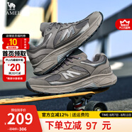 駱駝（CAMEL）男鞋子男2025新款跑步運(yùn)動(dòng)鞋女【駱駝1930M】網(wǎng)面透氣戶外休閑鞋 G15S852092 元祖灰 男 38