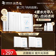 潤(rùn)百顏水光亮透肉肉面膜15片玻尿酸補(bǔ)水提亮護(hù)膚品男女華熙生物