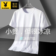 花花公子（PLAYBOY）2025夏季新款純棉高端POLO衫短袖t恤男潮流翻領(lǐng)百搭體恤上衣服男 純白短袖t M