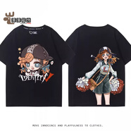 魅藤（meyltten）第五人格求生者拉拉隊員莉莉·巴利爾二次元周邊短袖T恤男女上衣 黑色3 S