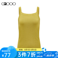G2000【柔軟針織】G2000女裝SS24商場(chǎng)新款可機洗爽滑面料百搭針織背心 方領(lǐng)型-橄欖綠針織衫27寸 S