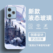 繪黛 適用真我GT7手機殼GT6新款潮流GT5梵高星空油畫(huà)GT5Pro鋼化玻璃高級感realme防摔全包保護套 遠峰藍-梵高O2 真我GT7Pro