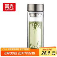 富光雙層玻璃杯大容量帶茶隔水杯高硼硅泡茶杯子商務(wù)男士辦公杯