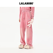 拉拉波波（LALABOBO）LALABOBO 長(zhǎng)褲女休閑褲 粉色 M