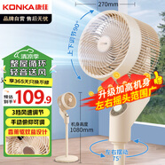 康佳（KONKA）空氣循環(huán)扇電風(fēng)扇家用風(fēng)扇搖頭臺式小風(fēng)扇立式渦輪換氣扇輕音電扇節(jié)能交流定頻落地扇KXHS-1907-P