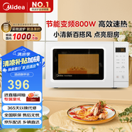 美的（Midea）變頻小清新微波爐 液晶屏幕 磨砂面板 小型20L家用 匠心工藝（PM2002）