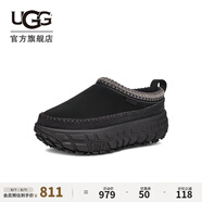 UGG秋季男女同款舒適休閑厚底輪胎底一腳蹬懶人鞋明星同款1154530 BBLC | 黑色/黑色 43