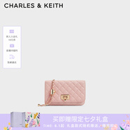 CHARLES&KEITH經(jīng)典菱格鏈條小方單肩斜挎包包女包生日禮物七夕禮物CK2-70160131 粉紅色Pink 小包
