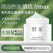 野菜深層清潔毛孔泥膜面膜保濕去黑頭抗皺緊致舒緩控油涂抹面膜男女 100g【清潔控油】清潔泥膜*1