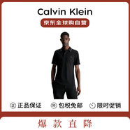 Calvin Klein CK夏季運(yùn)動潮流輕奢休閑男短袖t恤polo衫K10K112751 黑色 L