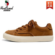 西域駱駝（VANCAMEL）男鞋子潮鞋2025美式復古小眾休閑板鞋簡(jiǎn)約休閑百搭小白鞋 駝色 39