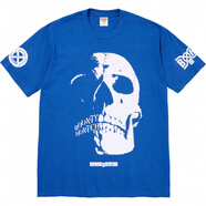 Supremex BOUNTY HUNTER 聯(lián)名款 FW23 WEEK6 SKULLS TEE 骷髏頭印花圓領(lǐng) 藍(lán)色 L