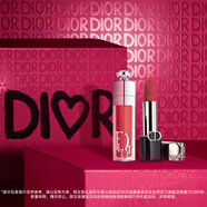 迪奧DIOR豐盈紅唇口紅禮盒(絲絨720+豐唇蜜018)七夕情人節(jié)生日禮物女