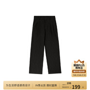 BODYDREAM休閑西裝男肌理感大碼外套復古高級感西服夾克/西褲套裝 黑色（常規(guī)西褲） 3XL