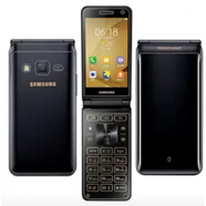 三星（SAMSUNG）/三星 Galaxy Folder2 SM-G1650翻蓋按鍵智能男士老人手機(jī) 琉璃黑 移動(dòng)4G_套餐一_2GB+16GB