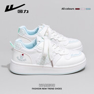 回力板鞋女鞋2025夏季新款可愛(ài)星星休閑小白鞋厚底百搭學(xué)生休閑鞋子女 白綠 【草莓蛋糕】 37