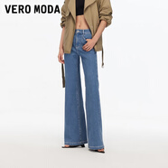 VEROMODA【超模褲】牛仔褲女新款原色復古高腰牛仔褲 牛仔藍 XL