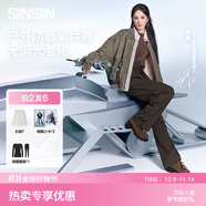 SIINSIIN【楊冪同款】戶(hù)外防曬傘兵褲秋冬加絨沖鋒褲酷颯風(fēng)工裝褲 【加絨款-常規】顯瘦黑 （建議身高161-167cm） M （100斤-120斤）