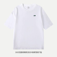 卡帝樂鱷魚旗鑒店純棉短袖T恤夏季寬松大碼休閑百搭半袖體恤潮男女 白色 M