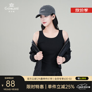 喬萬(wàn)尼針織背心女2025夏季新款圓領(lǐng)無(wú)袖內(nèi)搭外穿打底衫上衣EZ2H102 礦石黑 M