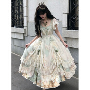 席佰優(yōu)雅甜美 超仙薄荷綠lolita連衣裙洋裝花嫁洛麗塔生日小禮裙公主 薄荷綠連衣裙 S