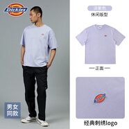 dickies簡約小logo全棉短袖T恤情侶款商場同款半袖上衣多色可選 DK010991 淡紫色10991【經(jīng)典小標】 2XL