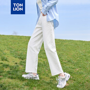 唐獅（TonLion）2025女百搭基礎九分牛仔褲 米白 25
