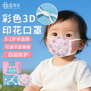 邁貝仕嬰兒口罩兒童3d立體新生兒0-6個(gè)月到一歲半女童寶寶小熊款10枚