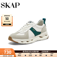圣伽步（Skap）運(yùn)動休閑鞋男士厚底戶外旅游德訓(xùn)鞋 深綠 43