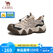 駱駝（CAMEL）【云山】網(wǎng)面戶外徒步登山休閑丑萌鞋情侶 G15S076106 沙色 43