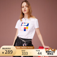 FILA斐樂官方女裝短袖T恤女夏季舒適經(jīng)典針織短袖小熊t上衣潮流時尚 標(biāo)準(zhǔn)白-F11W118151F M （165/84A/M）