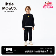 little MO&Co.親子裝 little moco童裝25秋裝新款男女童長(cháng)袖衛衣長(cháng)褲套裝運動(dòng)風(fēng)