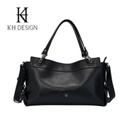 明治女包真皮大容量紋理通勤包覆古層牛皮手提袋手提袋2025 臻選套餐:黑色+口紅包掛飾(顏色