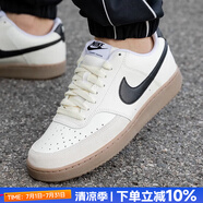 耐克（NIKE）官方 男鞋 25夏新款輕便透氣運動休閑小白鞋耐磨減震低幫滑板鞋男 【店長推薦】帆白【曬圖-10】 44.5 碼(內長285mm)