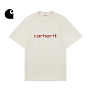 Carhartt卡哈特 短袖T恤男裝早春新品經(jīng)典LOGO字母刺繡寬版卡哈特 BGP/米黃色 S