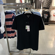 班尼路夏男裝休閑翻領(lǐng)短袖修身款純色百搭短袖t恤男polo衫 黑色00a 88001192 S 165/88A