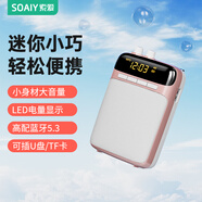 索愛(ài)（soaiy）s318小蜜蜂擴音器教師專(zhuān)用上課有線(xiàn)/無(wú)線(xiàn)麥克風(fēng)便攜式腰掛老師講課大音量喊話(huà)器擴音機導游小喇叭 金色mini版丨快充丨藍牙