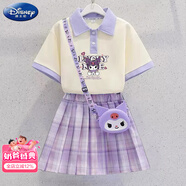 迪士尼（Disney）庫(kù)洛米裙子女童夏季套裝2025新款兒童POLO連衣裙女孩夏套裝裙 幸運(yùn)洛米-紫色-不配包 160 建議身高150-160cm