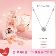 Fanci范琦星點項鏈女銀鎖骨鏈生日女友輕奢高級感禮物女士送閨蜜 生日禮盒(聯(lián)系客服付費打印照片)