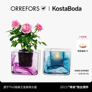 KOSTA BODAkostabodaBRICK votive磚-燭臺(tái)創(chuàng)意水晶玻璃燭臺(tái)擺件生日 透明色（小尺寸）