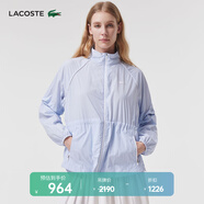 LACOSTE法國鱷魚(yú)女裝寬松透氣休閑簡(jiǎn)約百搭長(cháng)袖夾克外套|BF3768 J2G/嬰兒藍 M 38
