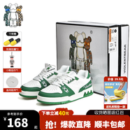 暴力熊（VIOLENTBEAR）男鞋夏季新款透氣低幫板鞋休閑運(yùn)動(dòng)鞋子潮鞋百搭女鞋情侶鞋輕奢潮 白綠色 40