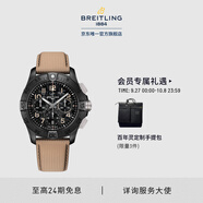 百年靈（BREITLING）【新品上市】復仇者B01計時(shí)腕表42夜間任務(wù)版瑞士機械表手表 米色-小牛皮表帶-折疊扣