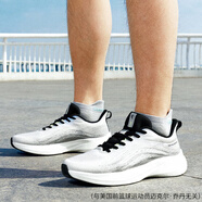 喬丹（QIAODAN）風咻5.0跑步鞋男2025秋透氣網面輕便緩震跑鞋BM23240216 淺苔灰/鷗青色 40