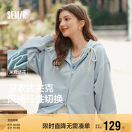 森馬迪士尼米奇家族合作外套女連帽寬松2025春季繡花夾克109125108001
